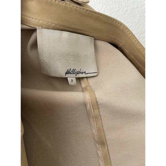 3.1 Phillip Lim Jacket Lamb Leather Button Front FLAW - Picture 16 of 16